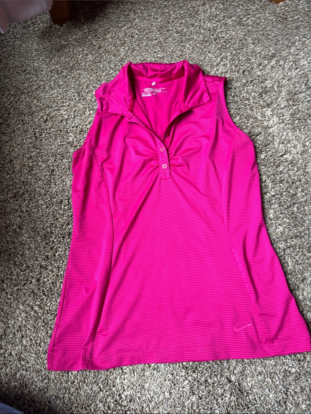 Nike Sleeveless Polo Tank Top - Hot Pink